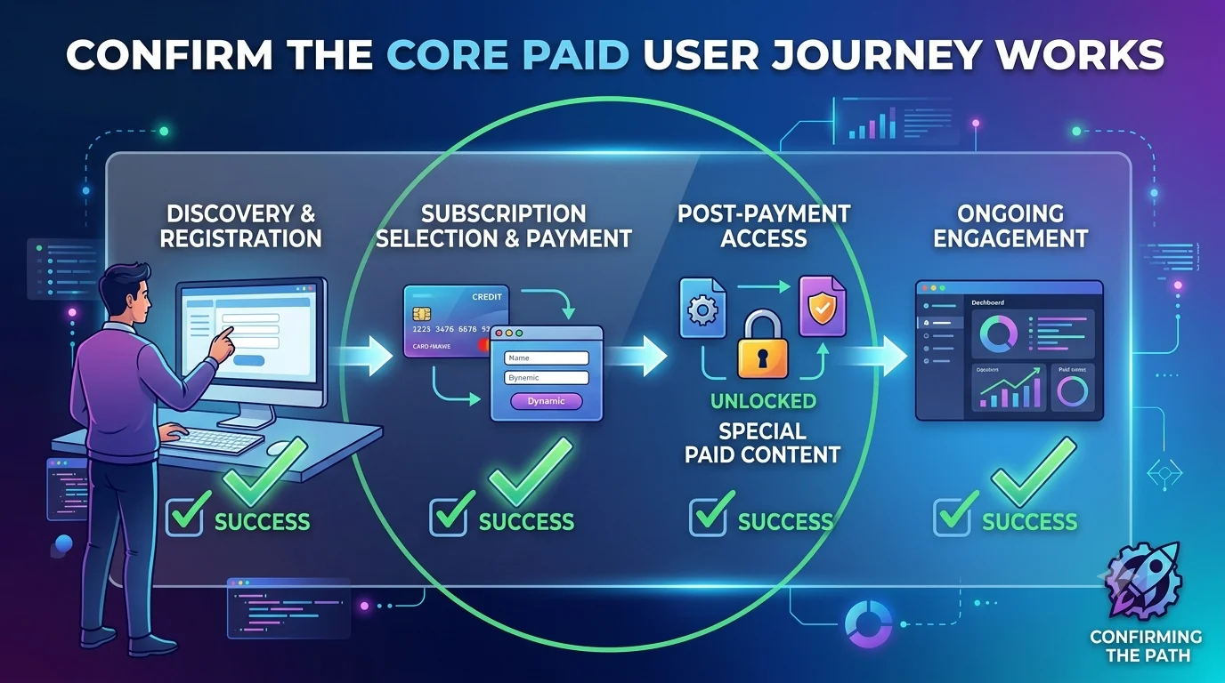 Checklist 1: Confirm the Core Paid User Journey Works