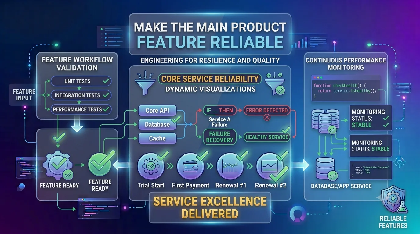 Checklist 7: Make the Main Product Feature Reliable